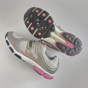 Adidas Beautiful Vintage White, Pink & Silver Sneaker